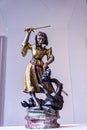 Swordswoman figure Exhibit in Museum in Berlin Germany