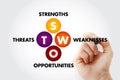 SWOT analysis business strategy management Royalty Free Stock Photo