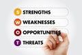 SWOT analysis business strategy management Royalty Free Stock Photo