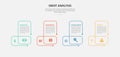 SWOT analysis infographic outline style with 4 point template with creative line circular shape for slide presentation