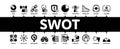 Swot Analysis Strategy Minimal Infographic Banner Vector