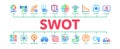 Swot Analysis Strategy Minimal Infographic Banner Vector