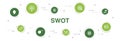 SWOT Infographic 10 steps circle design