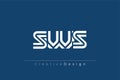 SWS Creative Unique Modern Letter Logo Design. Elegant Monogram Logo Design with Decorative Elements and Typography Royalty Free Stock Photo