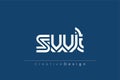 SWT Creative Unique Modern Letter Logo Design. Elegant Monogram Logo Design with Decorative Elements and Typography Royalty Free Stock Photo