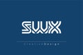 SWX Creative Unique Modern Letter Logo Design. Elegant Monogram Logo Design with Decorative Elements and Typography Royalty Free Stock Photo