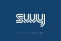 SWY Creative Unique Modern Letter Logo Design. Elegant Monogram Logo Design with Decorative Elements and Typography Royalty Free Stock Photo