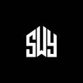 SWY letter logo design on BLACK background. SWY creative initials letter logo concept. SWY letter design Royalty Free Stock Photo