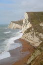 Swyre Head cliffs above Durdle Door on Dorset coast Royalty Free Stock Photo