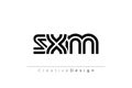 SXM Creative Unique Modern Letter Logo Design Royalty Free Stock Photo