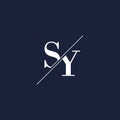 SY initial modern logo designs inspiration, minimalist logo template