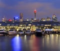 Sy Pyrmont Boats Tower Set Royalty Free Stock Photo