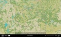Syanno District outlined, Belarus. Topographic Humanitarian Royalty Free Stock Photo