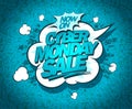 Syber monday sale poster design, vector illustration Royalty Free Stock Photo