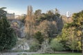 The Sybille temple in the Buttes-Chaumont Park Royalty Free Stock Photo