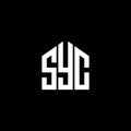 SYC letter logo design on BLACK background. SYC creative initials letter logo concept. SYC letter design.SYC letter logo design on