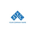 SYC letter logo design on white background. SYC creative initials letter logo concept. SYC letter design