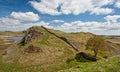 Sycamore Gap on Hadrian's Wall Royalty Free Stock Photo