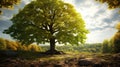 Sycamore Tree In A Serene Natural Setting