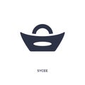 sycee icon on white background. Simple element illustration from asian concept