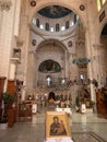 Sychar, Israel, July 11, 2015.: The interior of the church in Sychar