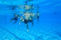 Synchronized Swimming Girls Underwater Photography