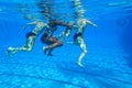 Synchronized Swimming Girls Underwater Photography