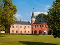 Sychrov Castle with pink facade in Czech Republic