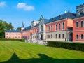 Sychrov Castle with pink facade in Czech Republic