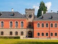 Sychrov Castle with pink facade in Czech Republic