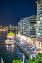 SYDNEY - AUGUST 17, 2018: City skyline from Circular Quay at night Royalty Free Stock Photo