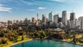 Sydney, Australia. Aerial view of City Harbour with buildings an