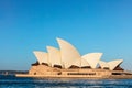 Iconic architecture of the Sydney Opera House building. Royalty Free Stock Photo