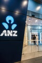 An Australia and New Zealand ANZ Bank store branch and  ATM Royalty Free Stock Photo