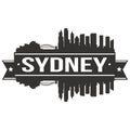 Sydney Australia Australasian Icon Vector Art Design Skyline Flat City Silhouette Editable Template