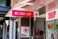 Australian Red Cross Charity shop front. The power of humanity donation second hand op shop