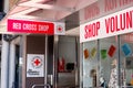 Australian Red Cross Charity shop front. The power of humanity donation second hand op shop