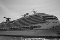 Sydney, Australia: 12-1-2023: Carnival Splendor Cruise Ship in Black and White Royalty Free Stock Photo