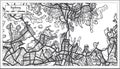 Sydney Australia City Map in Black and White Color. Outline Map Royalty Free Stock Photo
