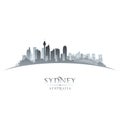 Sydney Australia city skyline silhouette white background Royalty Free Stock Photo