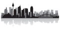 Sydney Australia city skyline vector silhouette Royalty Free Stock Photo