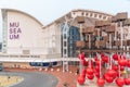 SYDNEY, AUSTRALIA, DECEMBER 30, 2019: Outdoor display at Australian National Maritime Museum in Sydney, Austalia