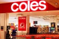 Sydney, Australia 08-08-2019: Exterior view of Coles supermarket