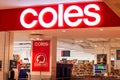 Sydney, Australia 08-08-2019: Exterior view of Coles supermarket.