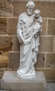Closeup of Saint Joseph statue outside Saint Patricks Church, Sydney Australia