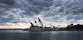 Sydney Opera House iconic of Sydney and Australia with dramatic sky Royalty Free Stock Photo