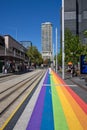 View of the road near Circular Quay tram stop, Alfred Street