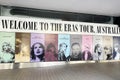Taylor Swift promotional banner for the Eras Tour Australia.