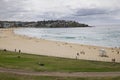 Panoramic view of Bondi Beach in summer cloudy day Royalty Free Stock Photo