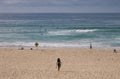 Panoramic view of Bondi Beach in summer cloudy day Royalty Free Stock Photo